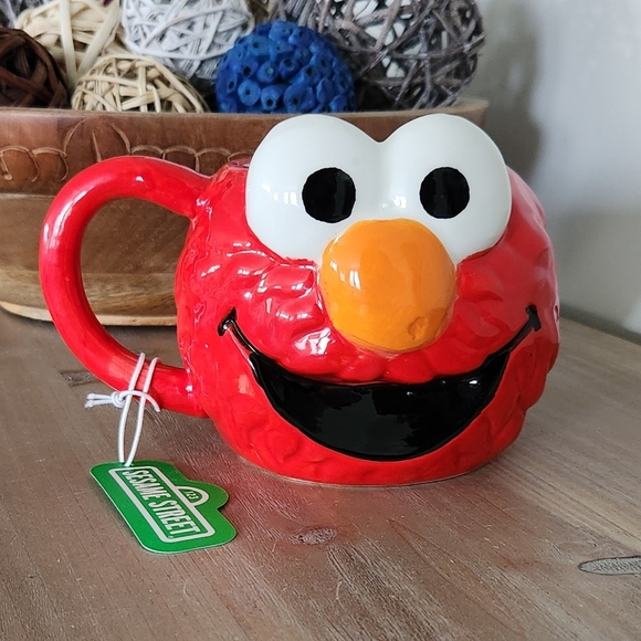 โ Sesame Street Elmo Coffee Mug โ Large, NWT, Hand Painted Muppet Character - Picture 1 of 15
